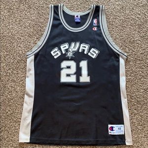 Vintage Tim Duncan Champion Jersey 48